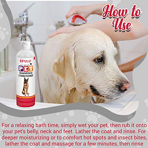 image for Natrulo All Natural Pet Shampoo & Conditioner for Dogs, Cats, Furry An