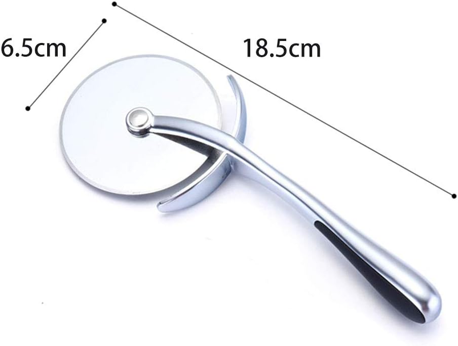 TopHomer Pizza Cutter Zinc Alloy Pizza Slicer Sharp Cutter Blade With Anti-Slip Ergonomic Handle Easy To Clean Multi-functional for Pizza Pies Waffles Dough