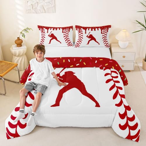 Funda nórdica de béisbol transpirable y suave para niños 6