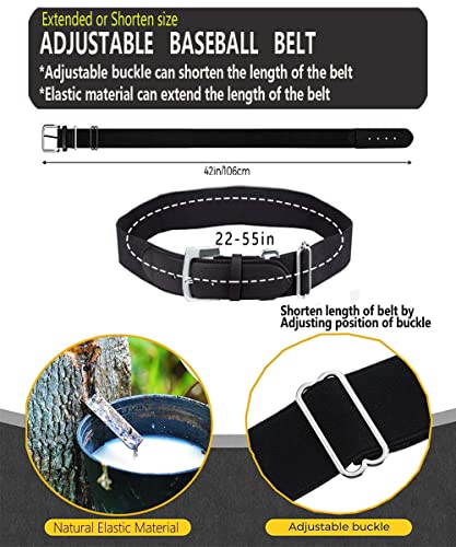 Baseball/Softball Belt for Kids Boys Youth Men Women Adult (2 Pairs of Socks and Belt) With 2 Pairs Baseball socks2