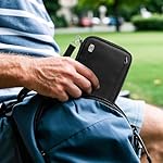 WALNEW Passport Holder Family for 4, RFID Blocking Travel Wallet Women Men, Lightweight Zipper Document Organizer Pouch Bag Credit Cards Case Cover for Travelling, Black - Image 2