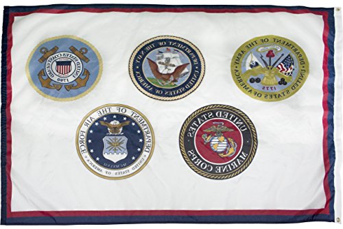 Flagsource U.s. Armed Forces Nylon Military Flag, Made In The Usa, 3X5' #TOP1