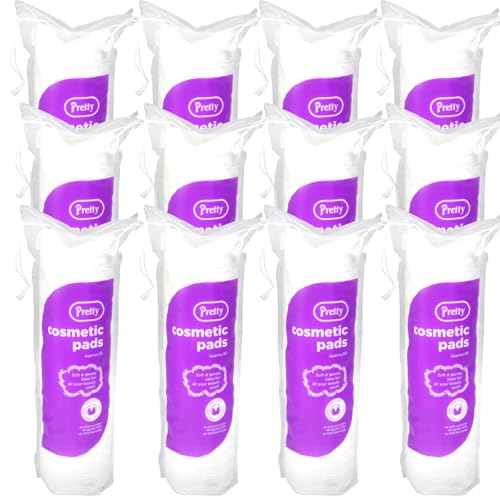 960 Cotton Wool Pads for Face – Rounded Cotton Pads Makeup Remover Discs – 100% Pure Corton Pads for Nails, Baby, & Skincare – Lint-Free Cleansing Pads for Makeup & Nail Varnish Remover