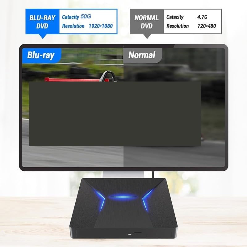 Zewnętrzny napęd Blu-Ray USB3.0 Type-C Odtwarzacz 3D Nagrywarka CD DVD
