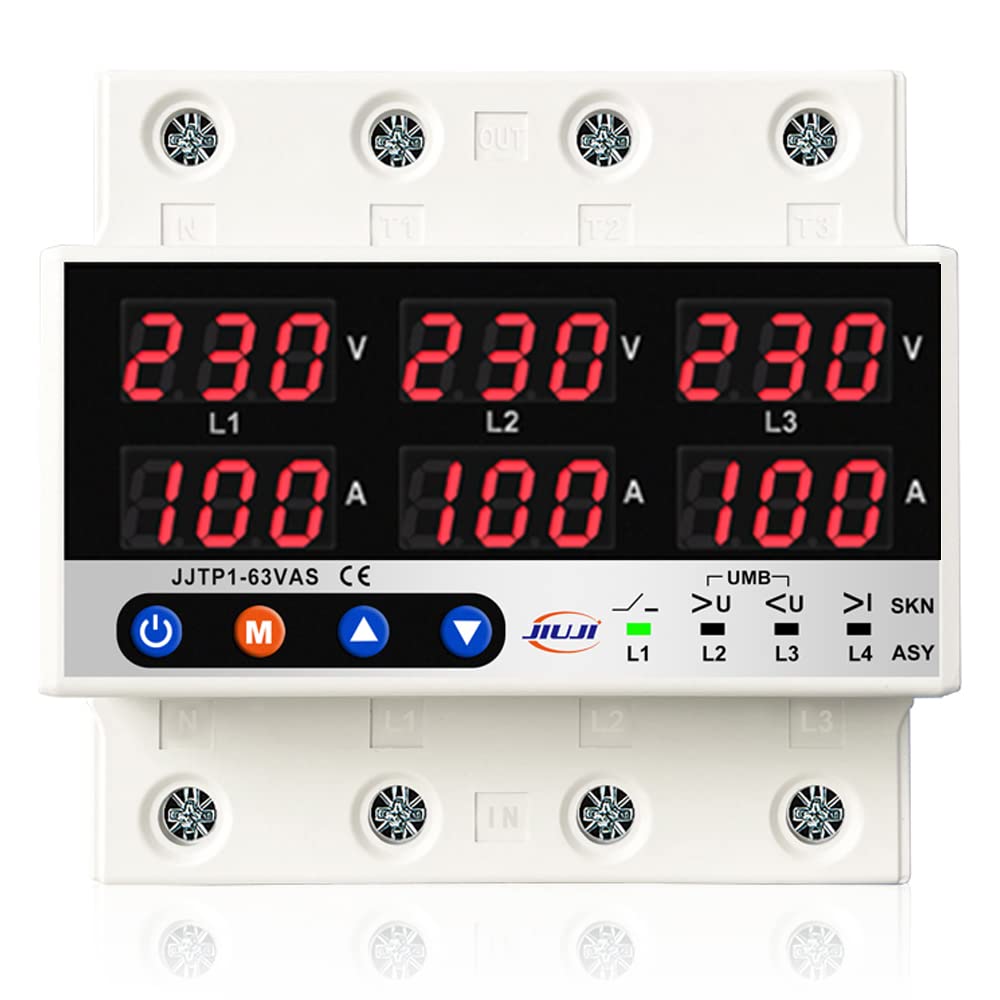 Pepisky Three Phase Voltage and t Protector Synchronous and Asynchronous Working Modes Design Multe Protections with Automatic Power Off and Automatic Reset Function