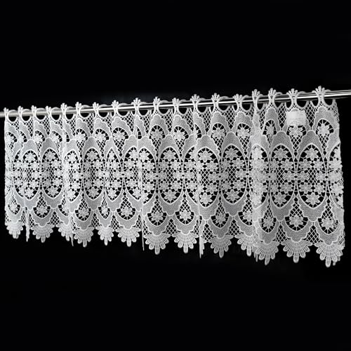 Molaxhome DC1A174 Homey Sheer Embroidered Flowers Leaves Vine Window Treatment Valance Great thumb #7