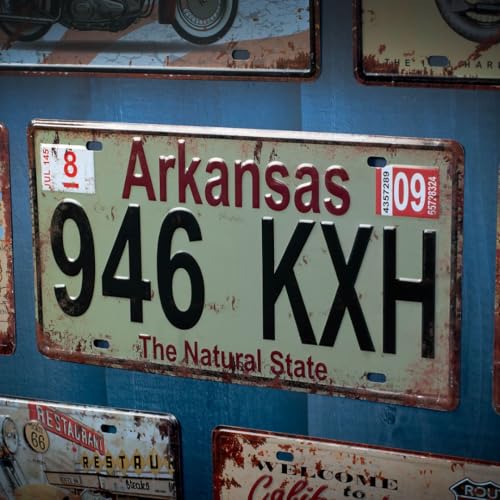 Image of Eazywagon inchArkansas - 946 KXH inch Vintage Retro Metal Signs - License Wall Plate, Car Tag - Ideal for Cafe, Restaurant, Shop, Home, Hotel, Club, Office, Living Area - Design Plaque