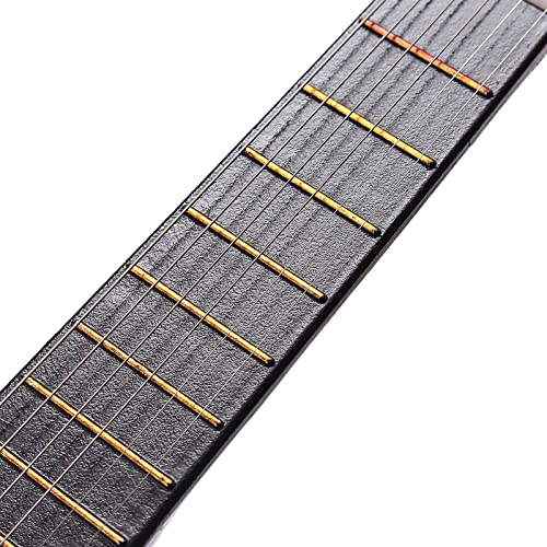 Ukulélé en bois de tilleul à 6 cordes de 58,4 cm avec étui pour ukulélé, musique classique (rose) - Les Beatles, Paul McCartney, John Lennon, RIngo Starr, George Harrison Ukulélé en bois de tilleul à 6 cordes de 58,4 cm avec étui pour ukulélé, musique classique (rose) – Image 6
