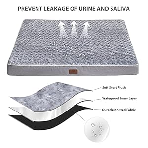 WNPETHOME-Orthopedic-X-Large-Dog-Bed-Dogs-Bed-for-Large-Dogs-with-Egg-Foam-Crate-Pet-Bed-with-Soft-Rose-Plush-Waterproof-Dog-Bed-Cover-Washable-RemovableXL-Dog-Bed-42-x-30-x-4-inch-Grey - Cucciolini Doodles   WNPETHOME-Orthopedic-X-Large-Dog-Bed-Dogs-Bed-for-Large-Dogs-with-Egg-Foam-Crate-Pet-Bed-with-Soft-Rose-Plush-Waterproof-Dog-Bed-Cover-Washable-RemovableXL-Dog-Bed-42-x-30-x-4-inch-Grey