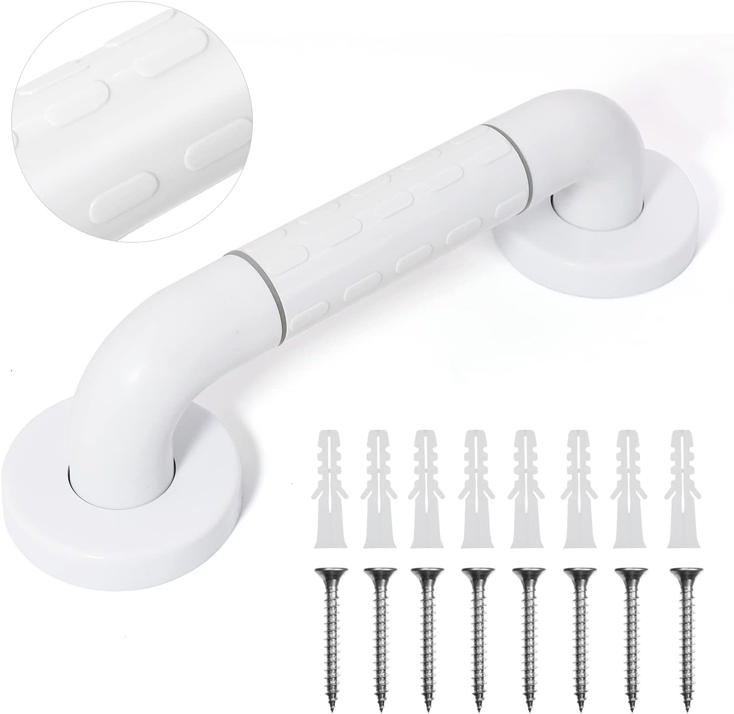 Agarradera de Baño, Agarrador Ducha Personas Mayores, Antideslizante, Acero Inoxidable con Tira Fluorescente, adecuada para Ancianos, Discapacitados, Embarazadas, Baño, Cocina(30cm)