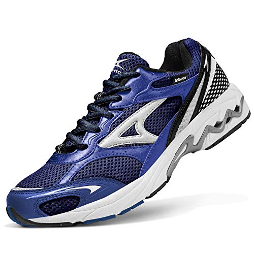 ASHION Laufschuhe Herren Herren Sportschuhe Straßenlaufschuhe Sneaker Joggingschuhe Turnschuhe Walkingschuhe Traillauf Fitness Schuhe 43 Blau