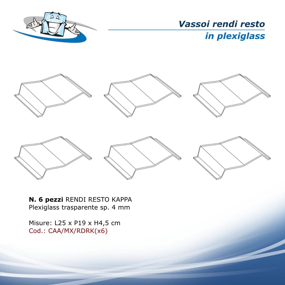 Set rendiresto vassoio porta monete piatto ciotola da cassa espositore svuota tasche in metacrilato trasparente disponibile in 3 modelli (N. 6 pz mod. Kappa)
