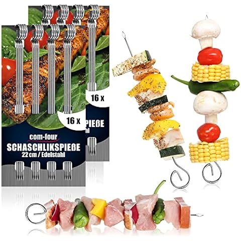 Brochettes de kebab COM-FOUR® en acier inoxydable Cover