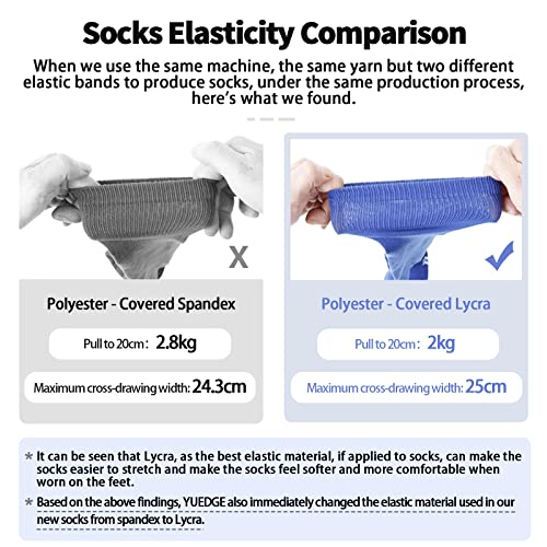 Mens Socks Moisture Wicking Cotton Cushioned Crew Socks Performance Work Training Athletic Socks For Men, 6 Pairs/Pack4