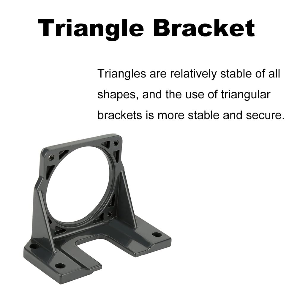 SagaSave 3 Models Optional 1 Pack Motor Fixed Mount Installation Bracket Triangle Design Four-hole Base Vibration Resistance Holder with Screws for Small Stepper Motors(80KTYZ)
