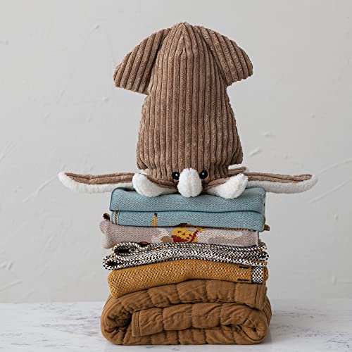 Image of Creative Co-Op Soft Cotton Knit Baby Blanket with Decorative Duck Print, Multicolor