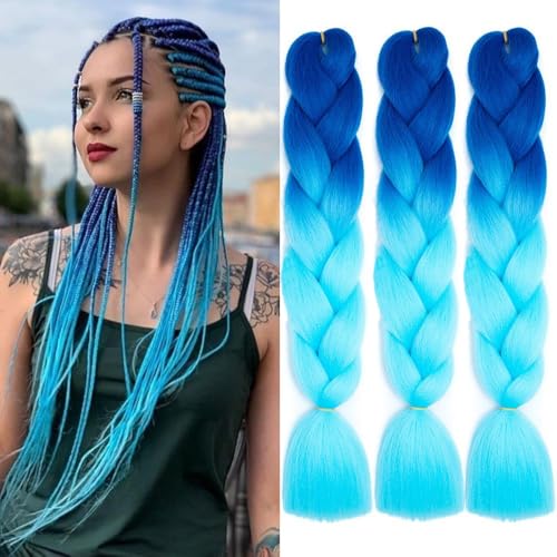 Meches Pour Tresses Africaine 3 Paquets 24 Pouces Braid Pré éTiré Braids Meches Pre Tiré Long...