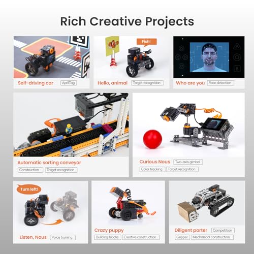 Nous AI Robot for Kids Ages 12+, STEM Coding Robot for Boys and Girls with Scratch & Python Programming, Robot Building Kit for Kids to Build Your Own AI Robot - Image 7