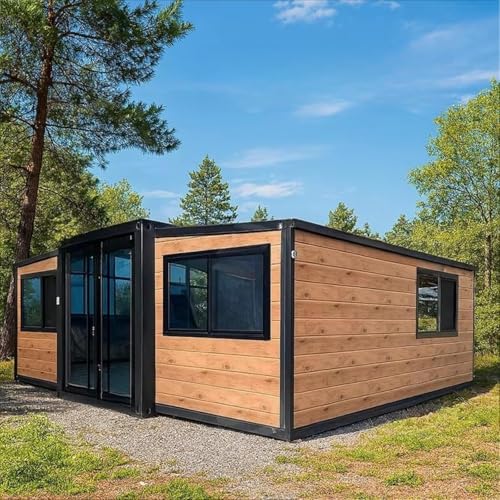 Tiny Homes for Sale Prefab, Modular Prefabricated House Modern Luxury Container Expandable Tiny Houses to Live in for Adults, Portable Mobile Villa with 2 Bedrooms 1 Fully Equipped Bathroom Kitchen - Image 3