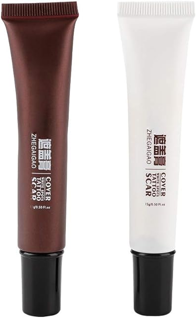 Scar Concealer, Professional Scar Tattoo Concealer Vitiligo Hiding Spots Birthmarks Makeup Cover Cream Set For Hiding Spots, Scars, Birthmarks And Tattoos, No Harm To Skin