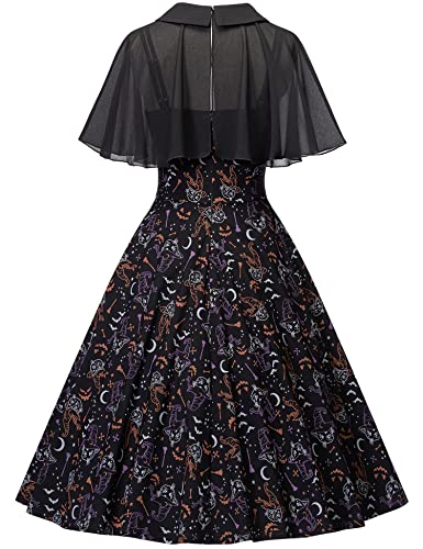 Image of GownTown Women's 1950s Cloak Two-Piece Cocktail Dress
