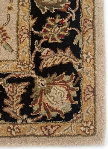Image of 7x9 Ft Hand-Tufted Wool Rug - Classic Thick Carpet for Cozy Living Rooms & Master Bedrooms