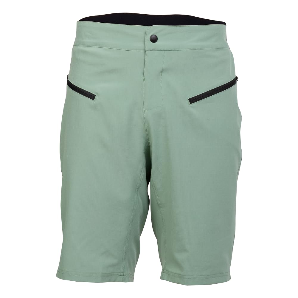 PEARL IZUMI Pantalón corto de ciclismo de montaña para hombre. Forro de gamuza desmontable y dos bolsillos con cremallera. Entrepierna cómoda y duradera de 11.5 pulgadas.