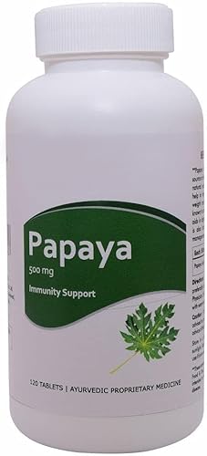 DADU Carica Papaya Tablets - Refuerzo de inmunidad 500 mg, extracto de hoja de carica (120 tabletas)