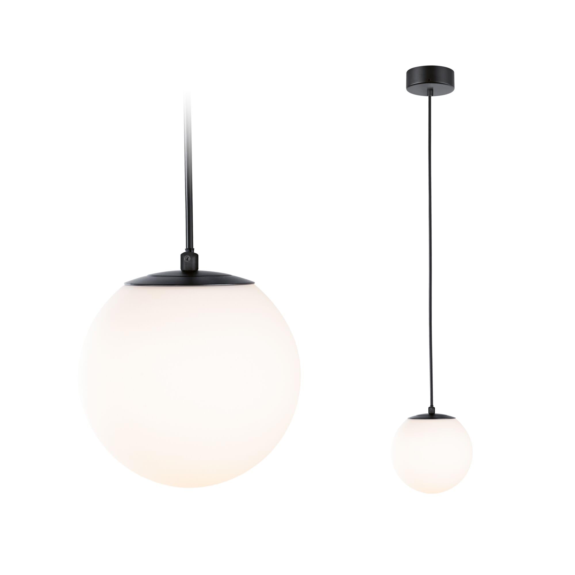 Paulmann 71073 Lampada a sospensione LED Selection Bathroom Gove IP44 9W nero opaco, satinato Luce da bagno