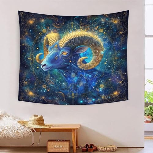 Tapisserie murale chèvre 3D 180x230cm pour masquer les murs blancs facilement