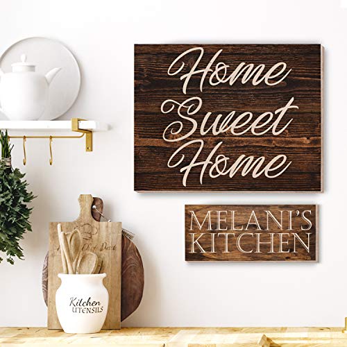 Generic Personalized Wood Signs For Gift - Customized Wooden Board, Plank Decoration Gifts Custom Family Sign, Name Date Home Kitchen, Wall Art Farmhouse Vintage Rustic Decor Different Size -C01 #TOP2