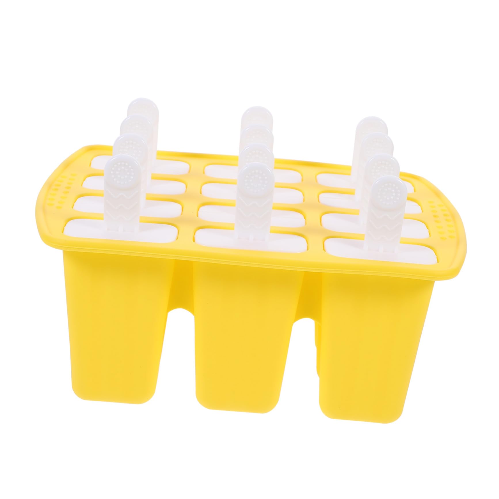 Moule à Glaçons en Silicone Jaune 12 Grilles pour Glace Maison