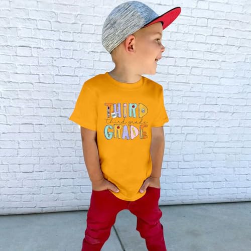 Girls First Day of Second Grade Shirt Boys Back to School Clothes Kids Classic Short Sleeve Crewneck T-Shirt Tops4
