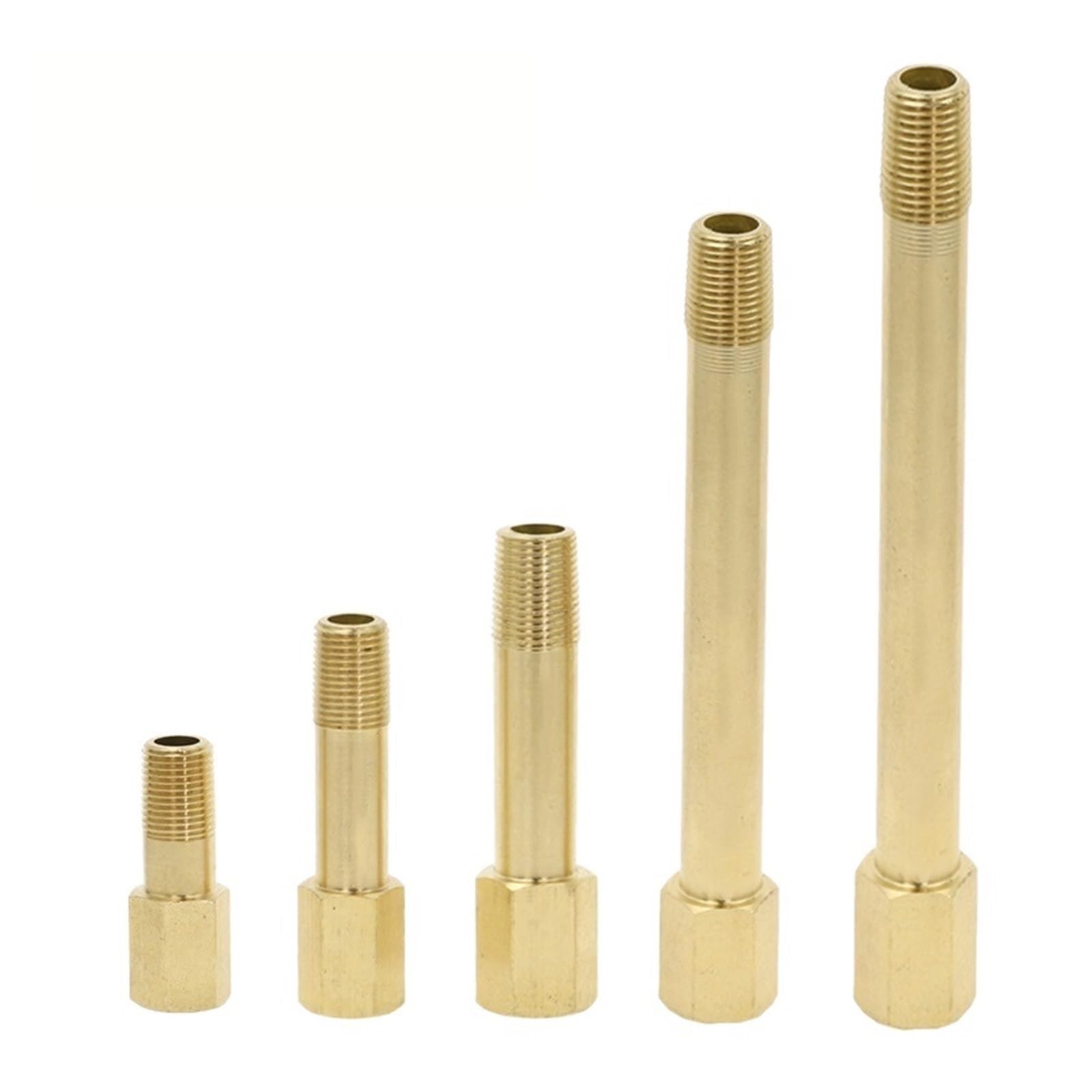 Messing Verlängerungsstecker – Männlich Auf Weiblich, BSP-Gewinde 1/8", 1/4" Oder 3/8", Länge 75 Mm, Für Sanitär & Rohrleitungen