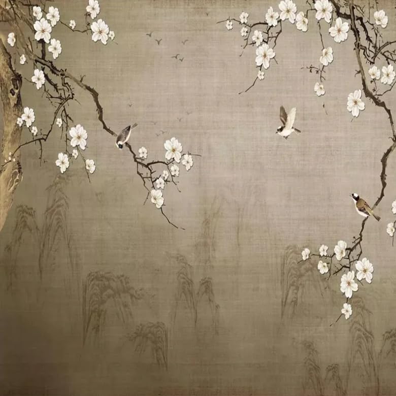 Photo murale salon TV papier peint 3D style chinois lavable 300x210cm