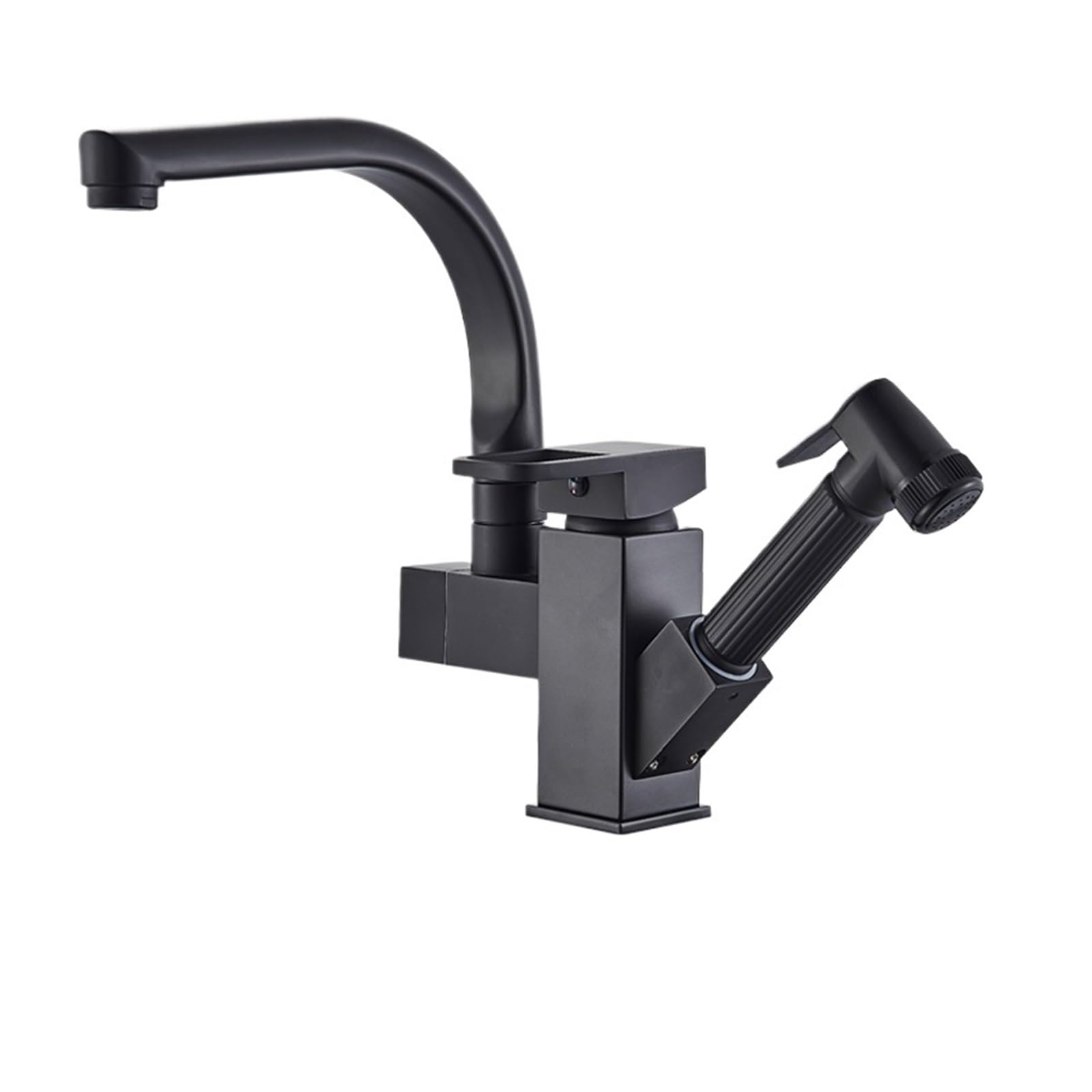 Bidet extractible noir mat de cuisine pour simplifier le nettoyage de vos grands plats