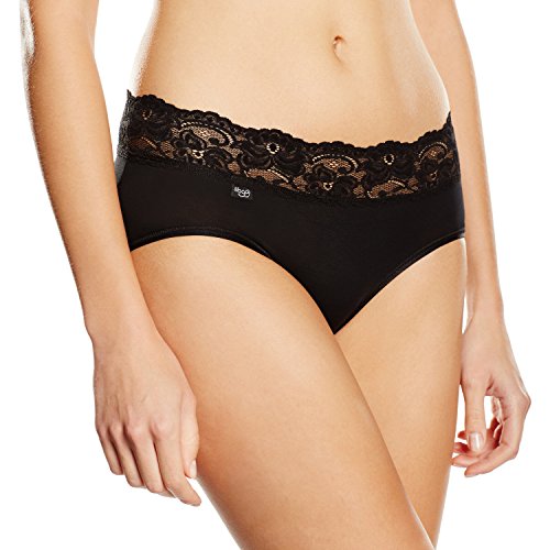 Preisvergleich Produktbild Sloggi Damen Romance Midi Slip, Schwarz (Black 0004), EU 40