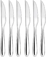 Yangzi - Jogo 6 Facas de Churrasco Aço Inox Premium Design Lagoa Classic - Tuut