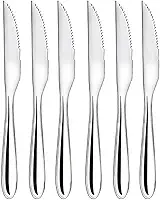 Yangzi - Jogo 6 Facas de Churrasco Aço Inox Premium Design Lagoa Classic - Tuut