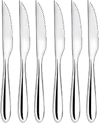 Yangzi - Jogo 6 Facas de Churrasco Aço Inox Premium Design Lagoa Classic - Tuut