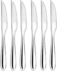 Yangzi - Jogo 6 Facas de Churrasco Aço Inox Premium Design Lagoa Classic - Tuut