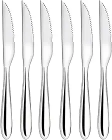 Yangzi - Jogo 6 Facas de Churrasco Aço Inox Premium Design Lagoa Classic - Tuut