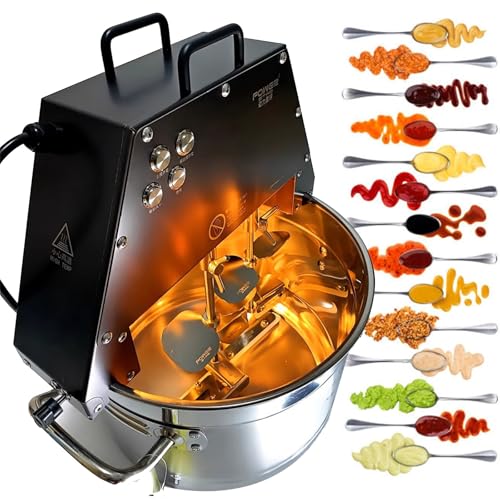 Aioneer Máquina Automática De 60 W para Rellenar Alimentos, Olla Mezcladora Eléctrica Comercial con Doble Paleta Mezcladora, Ventilador Auxiliar E Iluminación, para Mezclar Merme