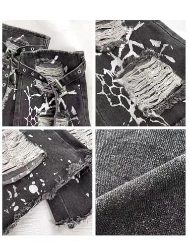 Image of HeiBai Xiong Punk Leg Warmers Women Hippie Gothic Y2k Harajuku Goth