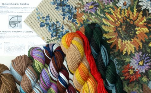 Kamaka - Kit per ricamo completo, tela Gobelin, 40...