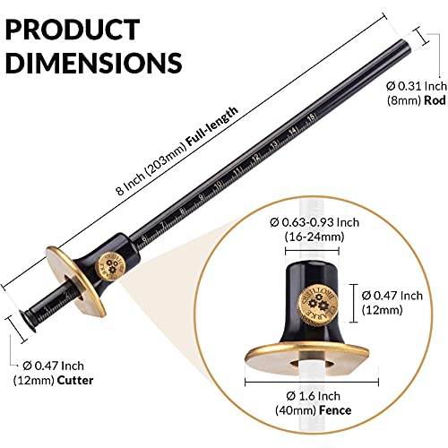 image for Clarke Brothers Wheel Marking Gauge - Woodworking Marking Scriber Kit 
