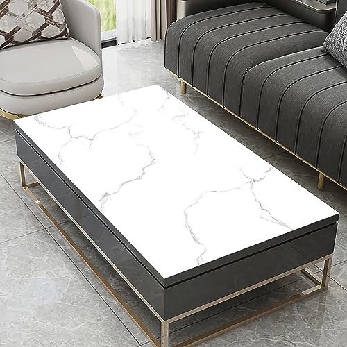 Nappe moderne marbre blanc imperméable anti-tache en cuir pour table rectangulaire - 2
