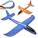 Produktbild 2 stücke Kinder Schaum Flugzeug, 13,5 Zoll Segelflugzeug, Styroporflieger Modell, Leichtflugzeug Hand werfen Outdoor Sport Spiel Spielzeug, Flugzeuge Geschenke für Jungen Mädchen (Blau & Orange)