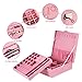 MALEDEN Jewelry Case, 2 Layers Lint Jewelry Organizer Box for Necklace, Earrings, Bracelets and Rings Display with Lock, Decorative for Women Girls