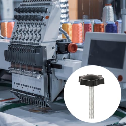 10 Stück Rändelschraube M6 x 40mm Sternschraube Schrauben mit Sterngriff flügelschrauben Sternkopfschraube Gerändelte Schwarze Gewinde Klemmknopf